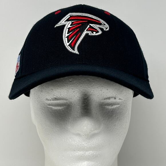 Atlanta Falcons Hat Cap Football NFL Reebok Strapback 6 Panel Wool Blend Black - Picture 2 of 11